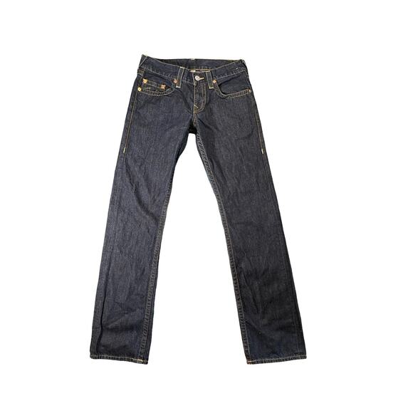 TRUE RELIGION Women's Size 29 Blue Denim Dark Wash Pockets Skinny Jean - Picture 1 of 6